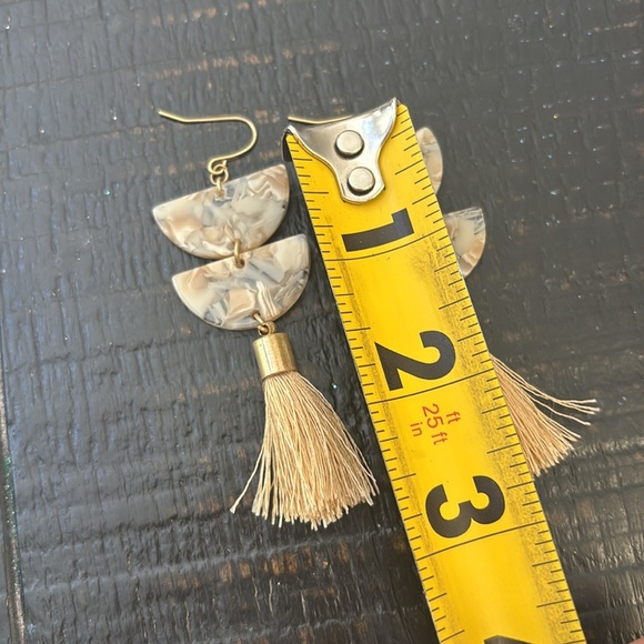 🎈4 LISTINGS FOR $20 Tassel Drop Earrings tortoise pattern earrings / marble - Picture 8 of 9